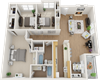 The loblolly 3D floorplan